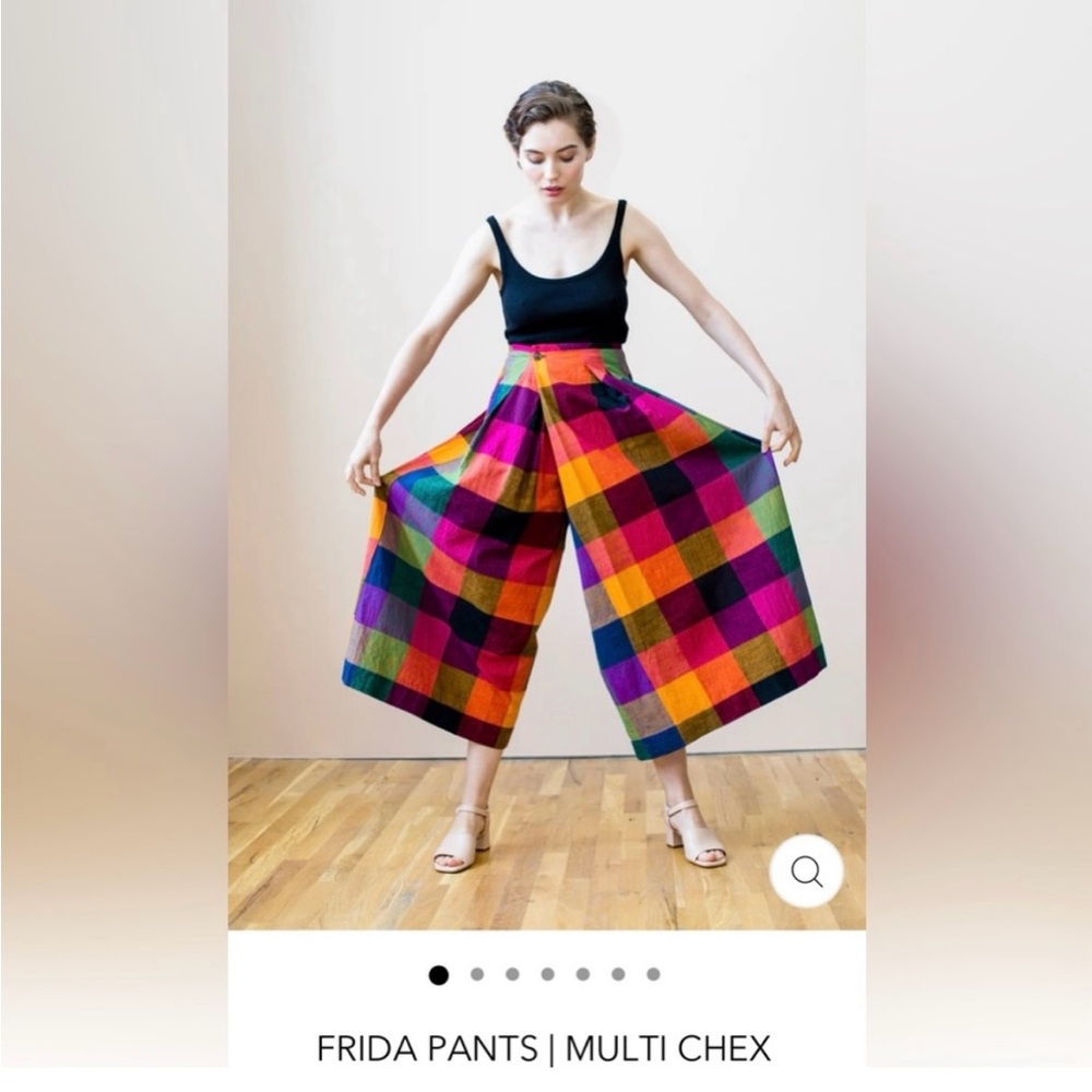 NWT Rujuta Sheth Frida Pants Multi Chex Size Medium